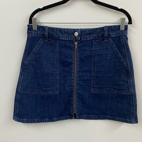 Madewell Denim Utility Zip Front Skirt - Picture 4 of 12